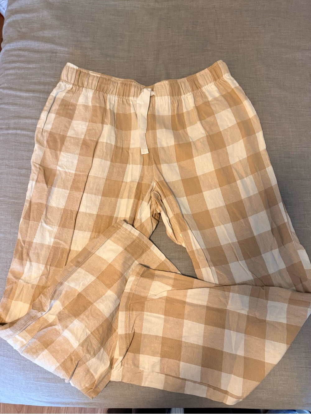 Old Navy Beige and White Gingham Lounge Pants